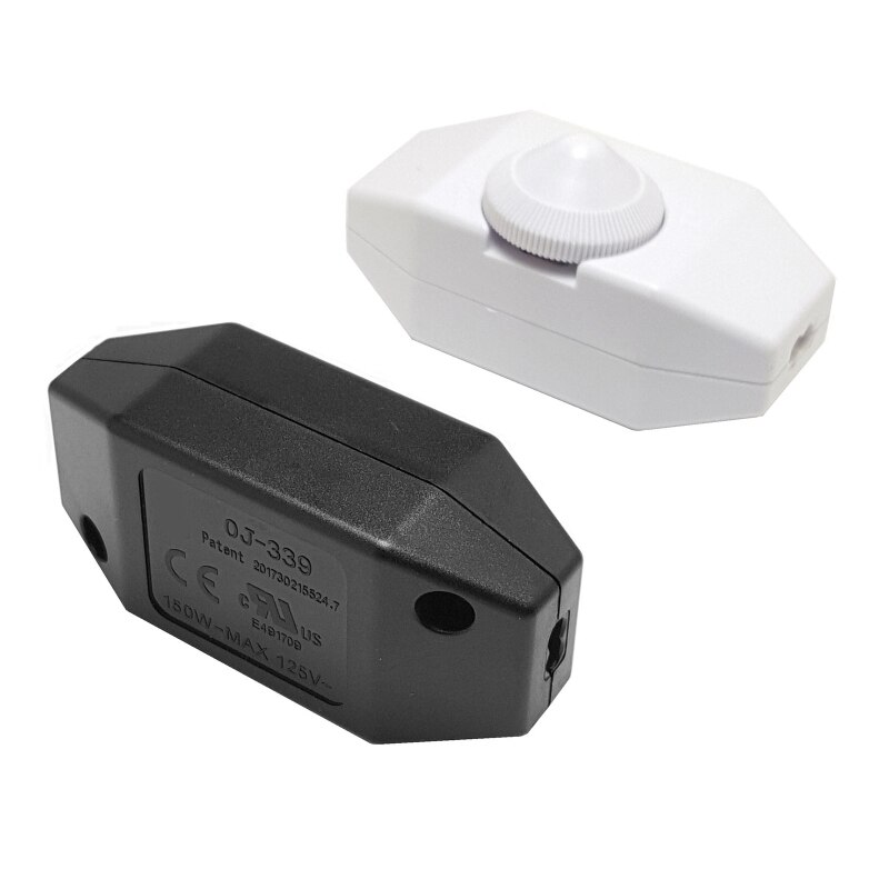 1A 220V Rotary Cord Switch Adjustable Rotary Control Switch Compact Wiring Easy Install for Bedroom Table Lamp
