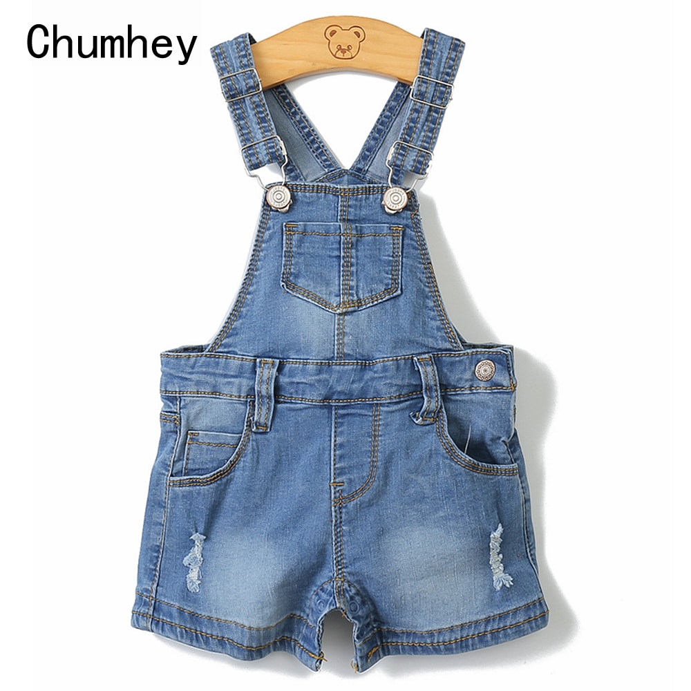 Chumhey 0-3T Kids Overalls Summer Boys Girls Denim Shorts Jeans Tollder Rompers Children Clothes Bebe Jumpsuit Child Clothing