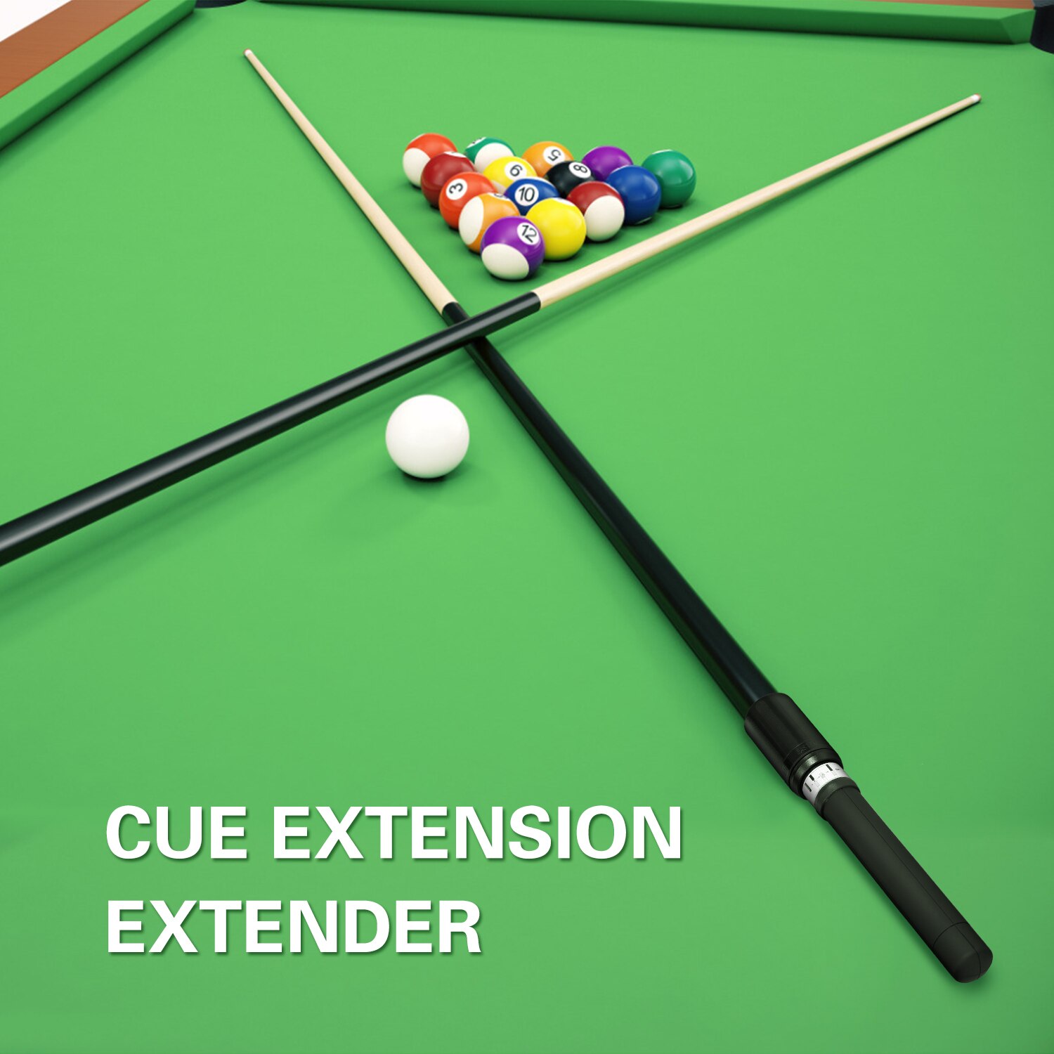Black White Pool Cue Extension Extender Indoor Entertainment Telescopic Cue Extension for Billiard Pool Cues
