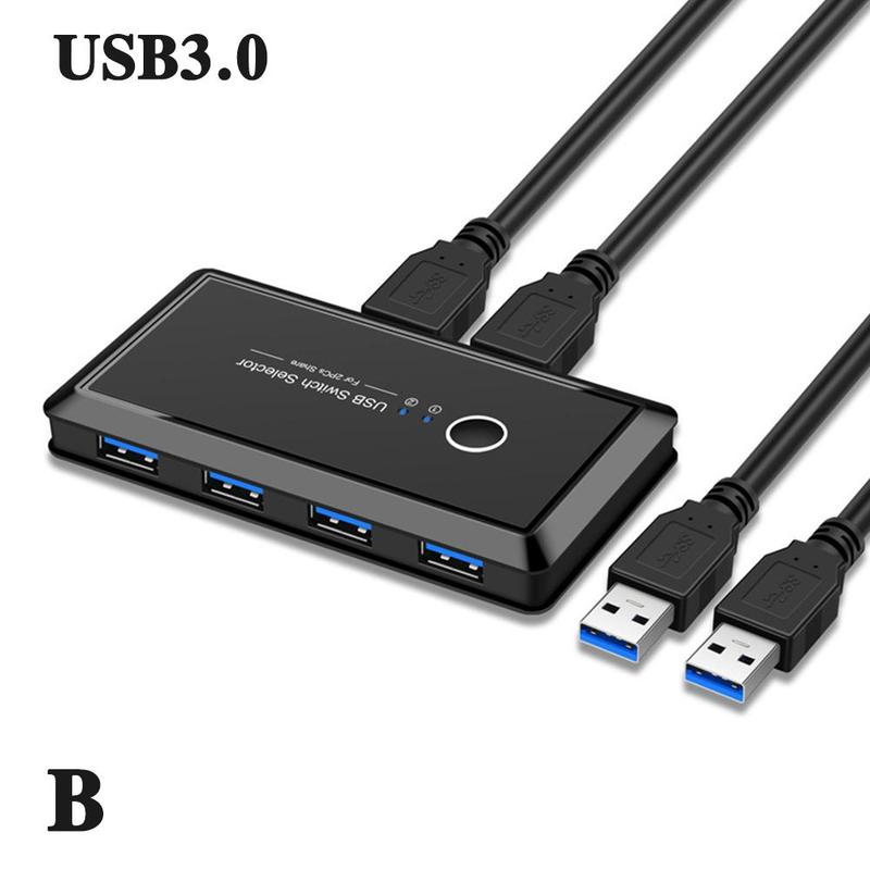 Switch USB 3.0 Switch Selector 2 Port PCs Sharing 4 Scanner Hub Printer Switch Kvm USB Mouse 2.0 Devices For Keyboard Z2U7: USB3.0