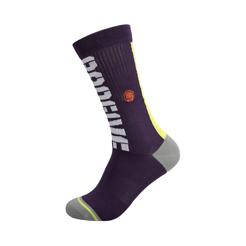 Li-Ning Men BADFIVE Basketball Socks 24-26cm Size 39-44 LiNing Printing li ning Comfortable Sports Socks AWLQ009 NWM477: AWLQ009-1C