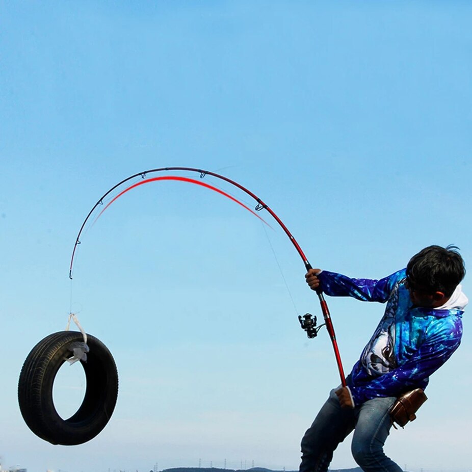 Zoutwater Offshore Heavy Trolling Hengel Big Game Conventionele Boot Vissen Roller Staaf Pole Draagbare 3-Sectie Reizen Pole