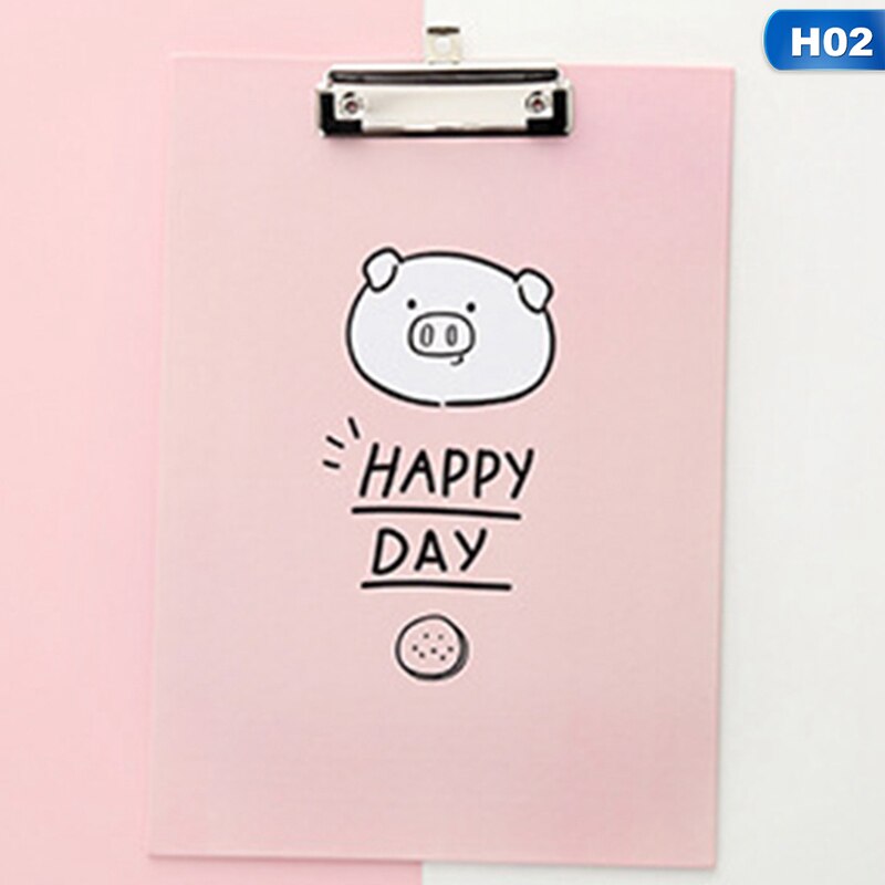 Lovely pig series  a4 map schrijfbord map kantoorbenodigdheden bordklem kantoor schoolbenodigdheden: Geel