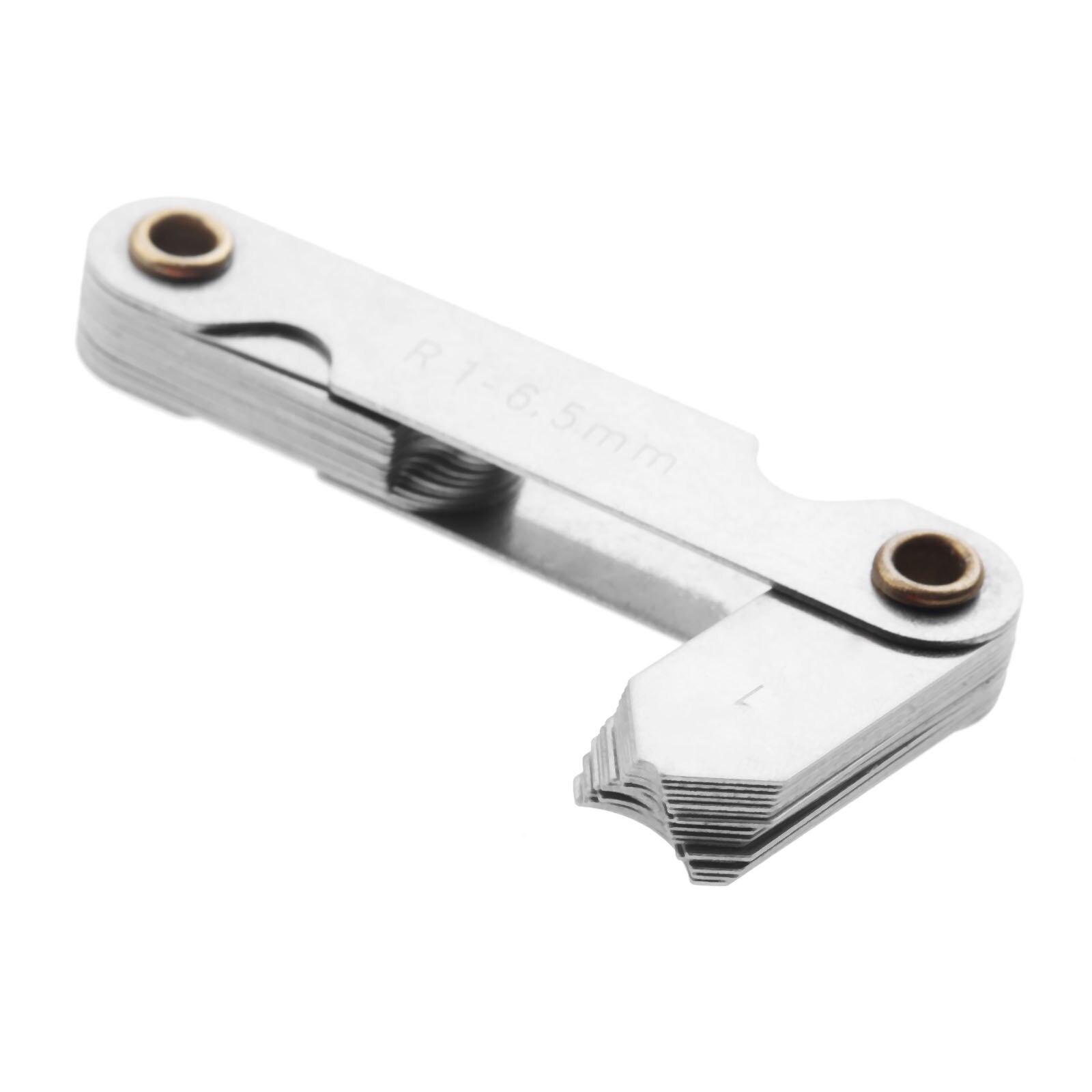 DRELD Stainless Steel R1-6.5mm Radius Fillet Gauge Gage Measuring Tool External Internal Concave Convex Measuring Gauging Tool