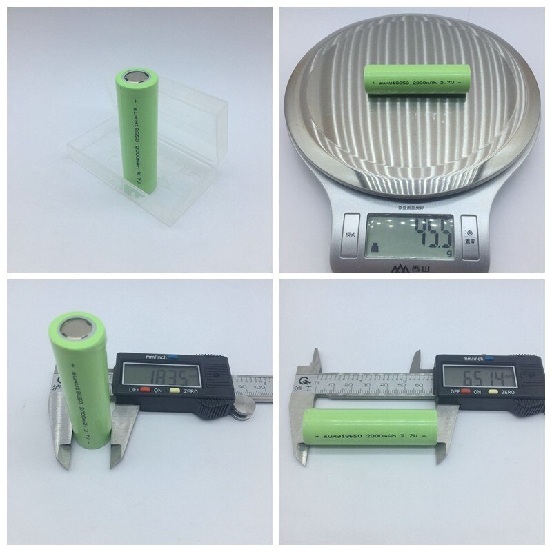 Neue 3,7 v Lithium-Ionen Batterie 18650 Lithium-Akkus 2000mah Batterie Li Ionen Akkus Keine Pcb