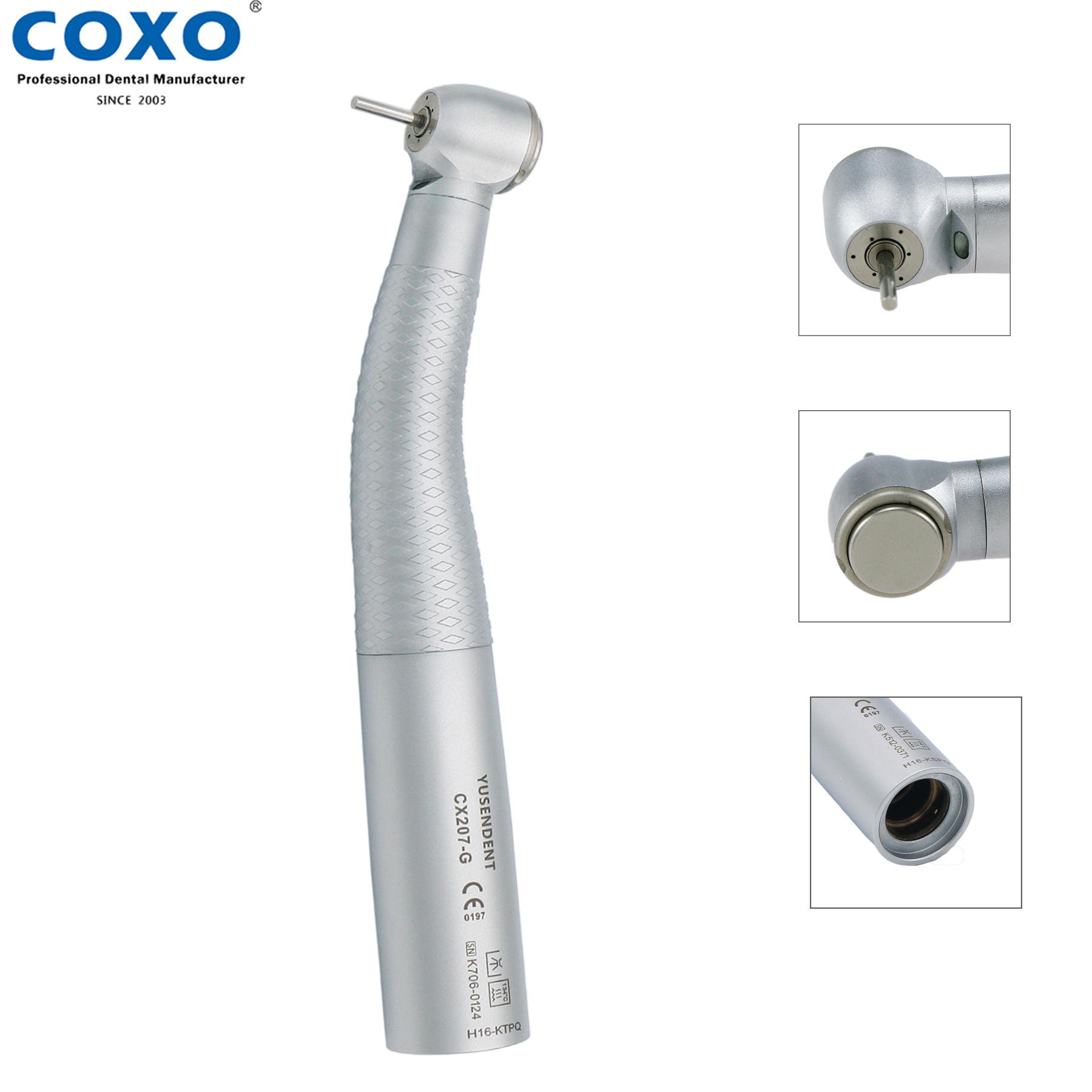 Original COXO Dental LED Fiber Optic High Speed Handpiece Air Turbine Handpiece LED Coupler Fit KaVo MULTIFLEX LUX Dental Tools