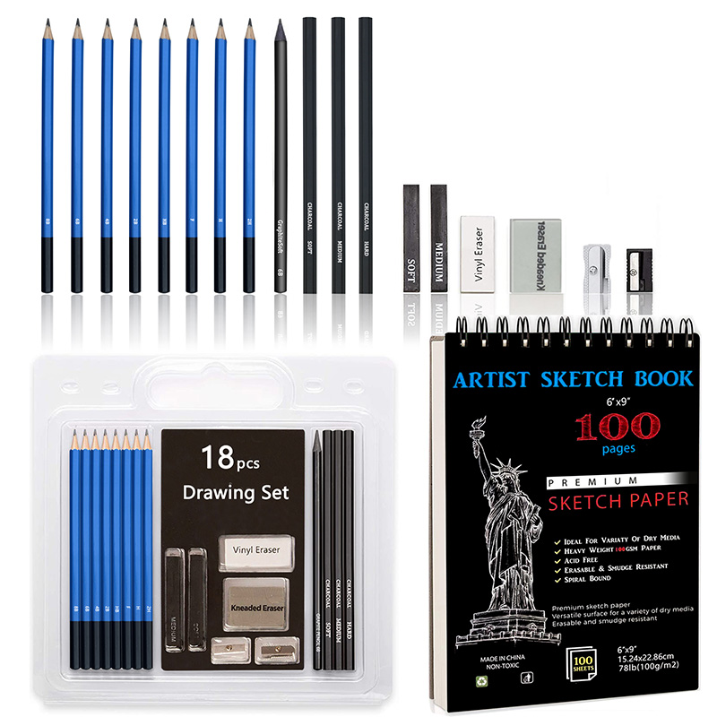 Drawing Pencils Sketch Art Set 50PCS Includes Sketching Graphite Pencils,Graphite and Charcoal Pencils Art Supplies Pencil