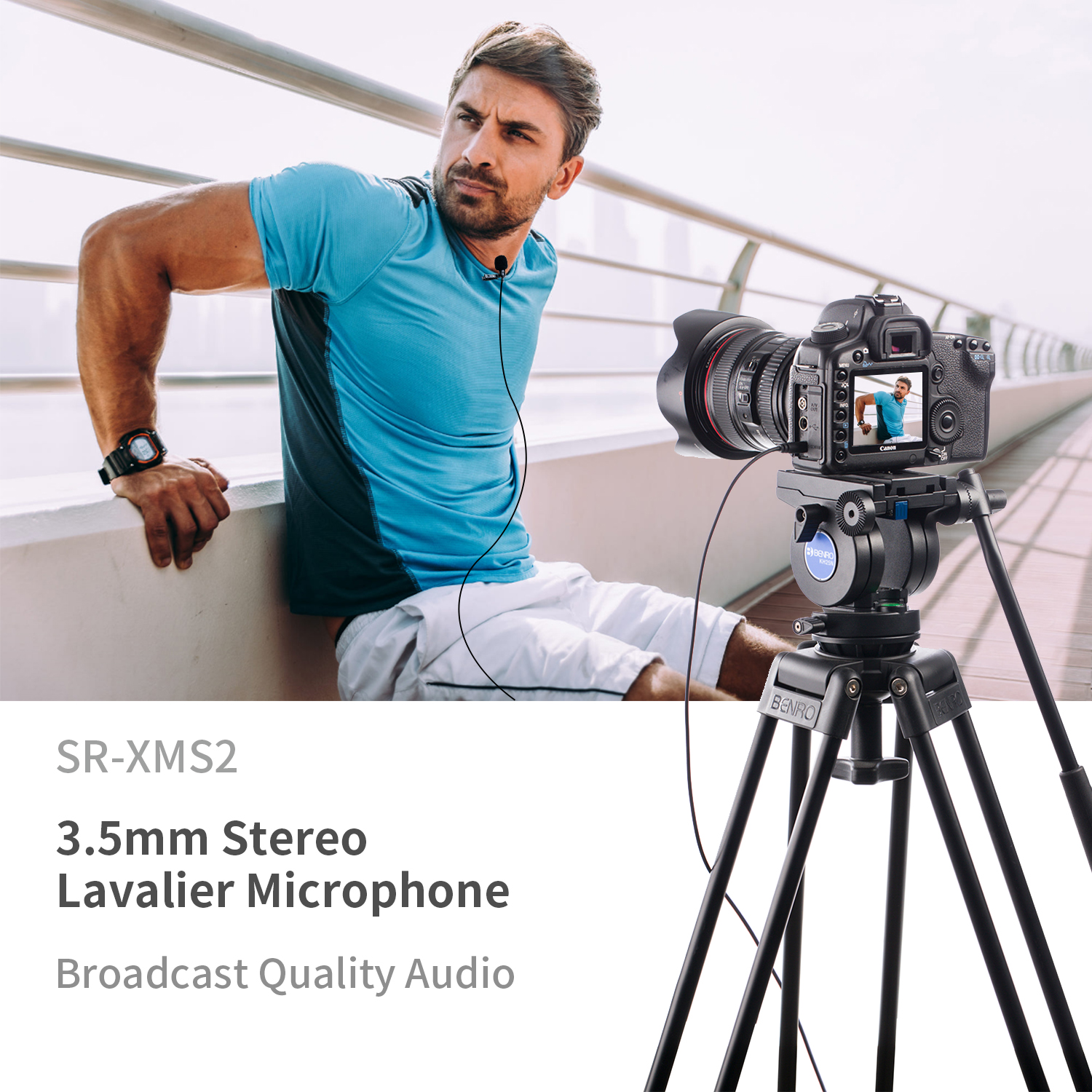 SR-XMS2 saramoniczny 6m 3.5mm TRS Stereo Lavalier klapa mikrofonu dla lustrzanka cyfrowa kamery Youtube nagrywanie przekaz na żywo Vlog