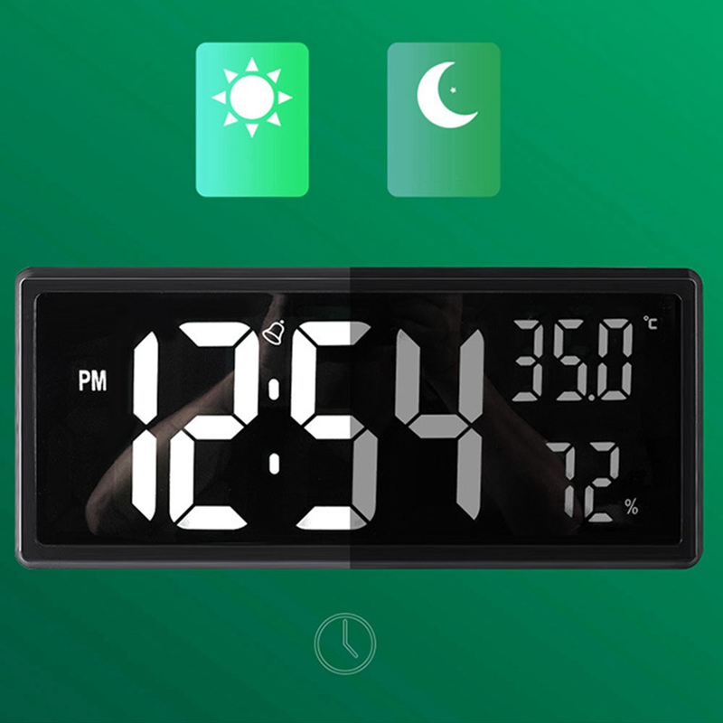 LED Digital Alarm Clock Temperature Date Display Desktop Mirror Clocks Home Table Decoration Electronic Clock