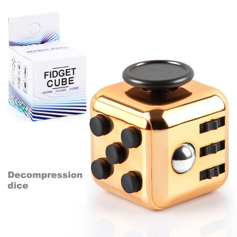 Dekompression Sieb Würfel Anti Stress Magie Finger Würfel Sensorischen Spielzeug Für Kinder Erwachsene Einfache Dimmer Autismus Stress Relief Spielzeug: Gold