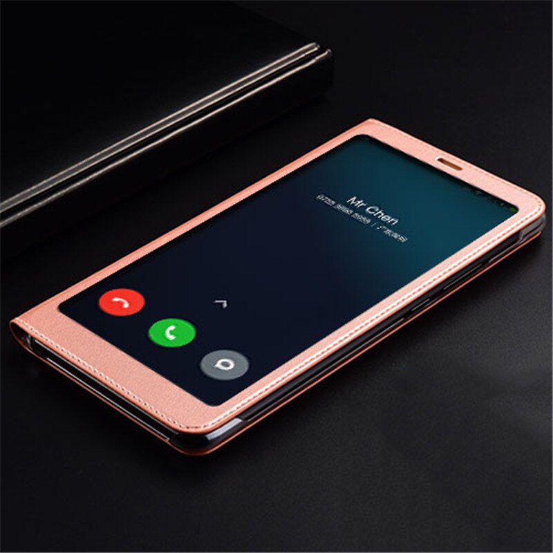 Für Xiao mi mi Max 2 Fall Max 3 Abdeckung Full View Fenster PU Leder Flip Abdeckung Funda Fall für xiao mi mi Max schutzhülle Tasche: for Xiaomi Mi Max / Rose Gold