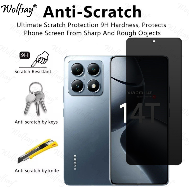 Vidrio templado antiespía para Xiaomi 14T Protector de pantalla de privacidad para Xiaomi 14T 14 T Pro vidrio de cubierta completa para Xiaomi 14T vidrio