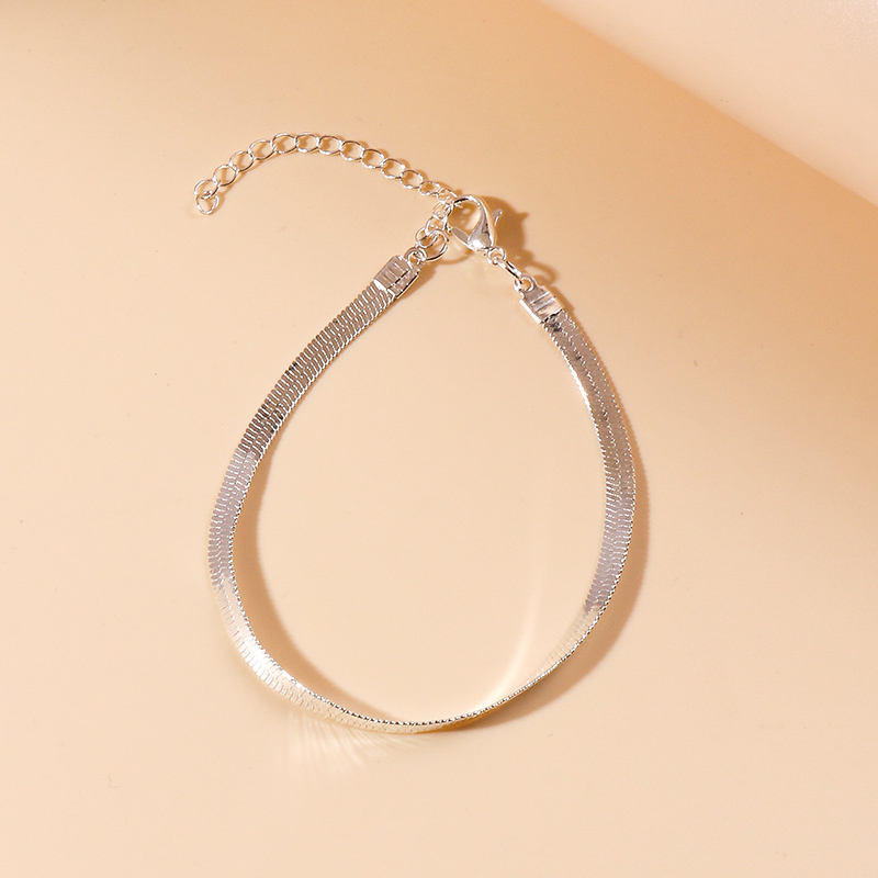 Pulsera clásica de cadena de serpiente para mujer, pulseras de cadena de Color dorado de tendencia para mujer, pulsera de de joyería: Marrón rojizo