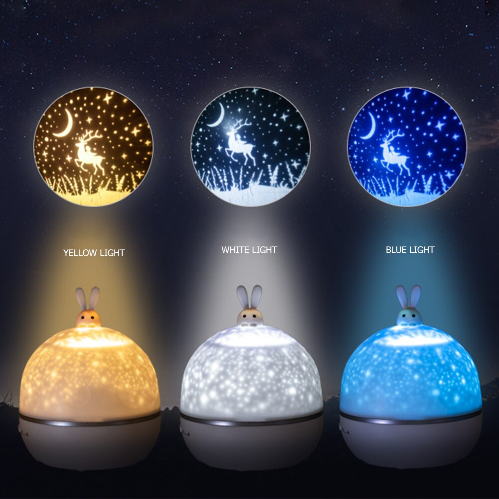 Music Projector Night Light Universe Starry Sky Rotate LED Lamp Colorful Flashing Projection Lamp Star Kids Baby Christmas