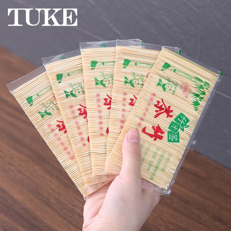 5 Pcaks Wegwerp Tandenstokers Hout Dental Natuurlijke Bamboe Tandenstoker Voor Thuis Restaurant Hotel Producten Tandenstokers Gereedschap