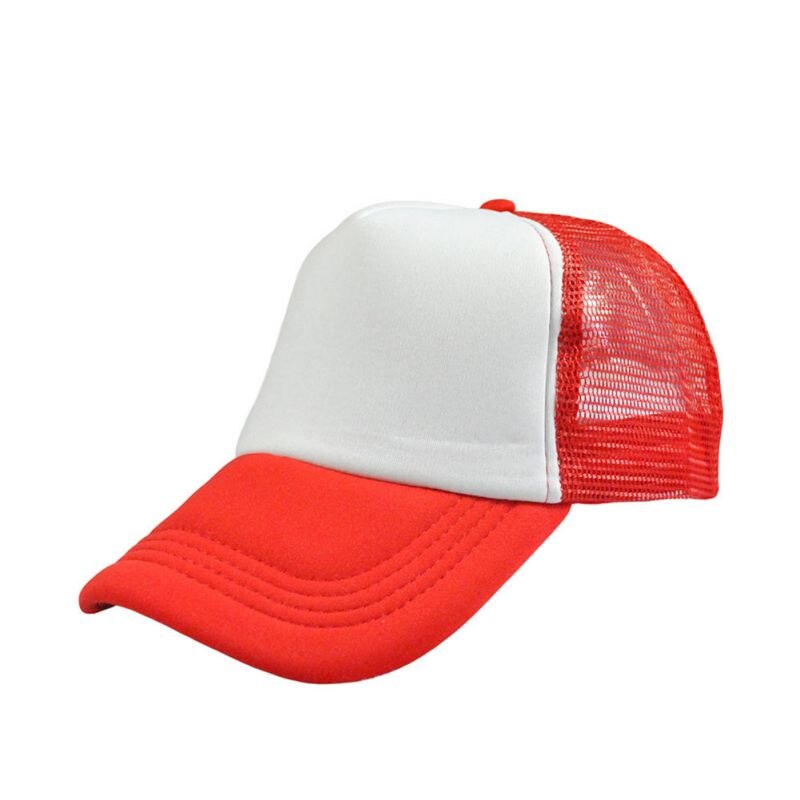 Gorra de malla para hombre y mujer, gorra deportiva para tenis al aire libre, gorra de malla para pesca, senderismo, Camping, Playa: Red and white