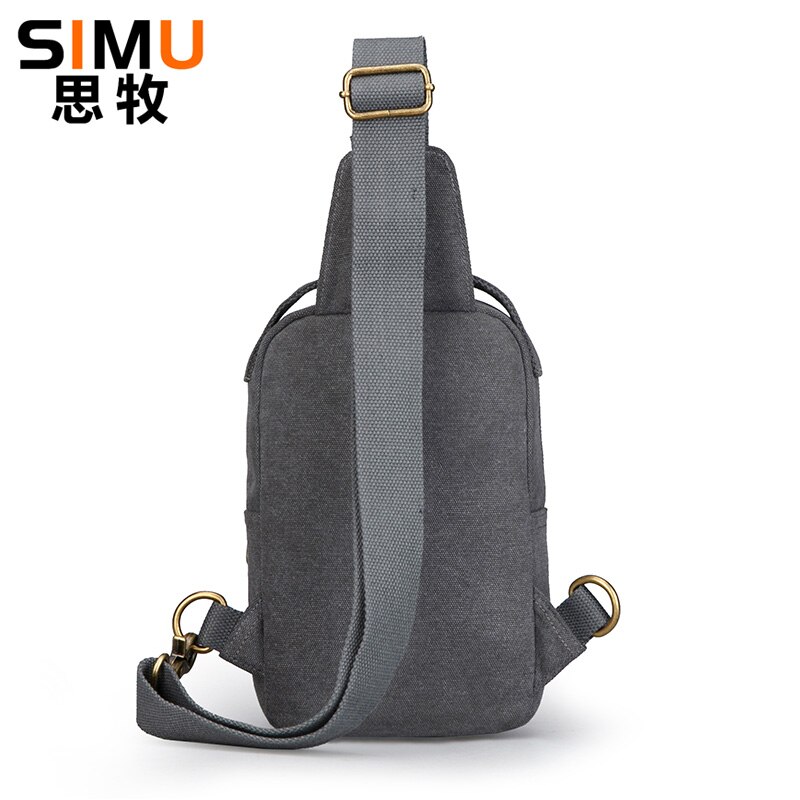Borsttas heren sling bag grote capaciteit handtas heren katoenen canvas -verkoop crossbody tas casual schoudertas