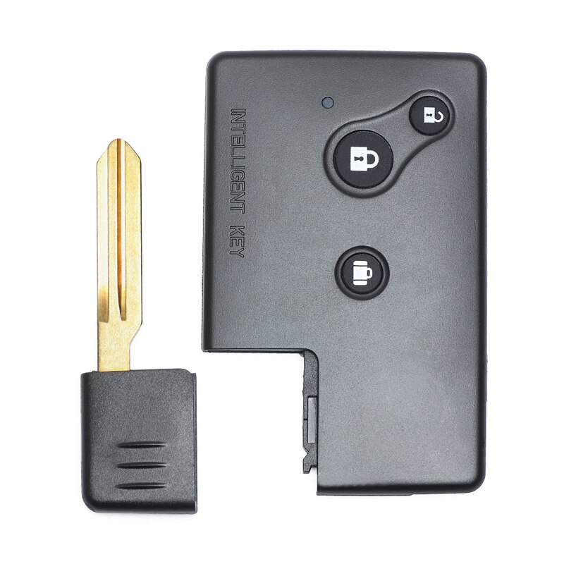 Keyecu Vervanging Smart Remote Key Shell Case Fob 3 Knoppen voor Nissan Teana (Oud Model) met Kleine sleutel, Autosleutel Shell Case