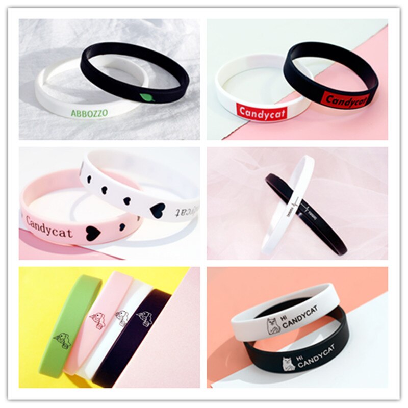 Sport Armband Cartoon EKG Buchstaben Kleine Frische und Einfache Silikon Männliche und Weibliche Studenten Freundinnen Paar Schmuck Trend