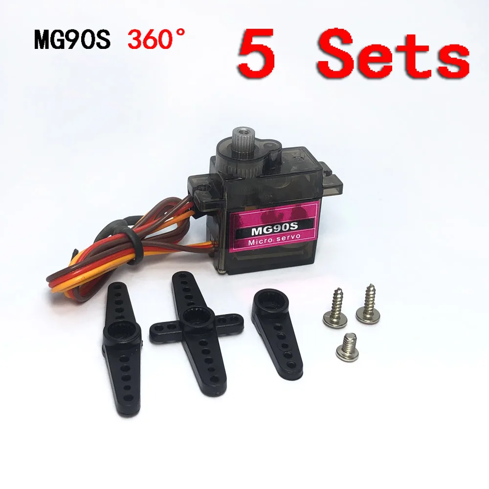 Mg90s sg90 9g digital mini mikro servo 180/360 grader til rc helikopter fly mini båd bil  mg90 9g trex 450 rc robot: Blå
