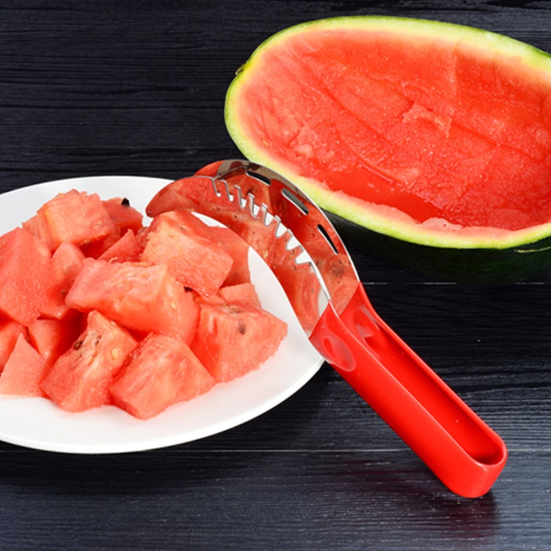 Watermeloen Slicer Rvs Gesneden Zomer Meloen Cantaloupe Cutter Keuken Gadget Shredder Multi Fruit Splitter Mes Tool