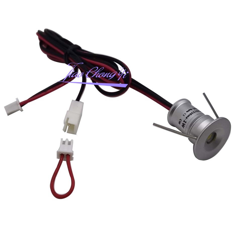 9 stk  /1 sæt 12v mini indendørs led spot spot downlight dæmpbar indbygget loft trappelys 1w vitrineskab lys