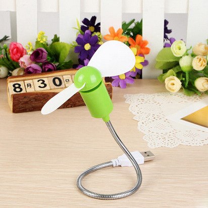 Mini USB Fan gadgets Flexible Cool For laptop PC Notebook For Laptop Desktop PC Computer: Green