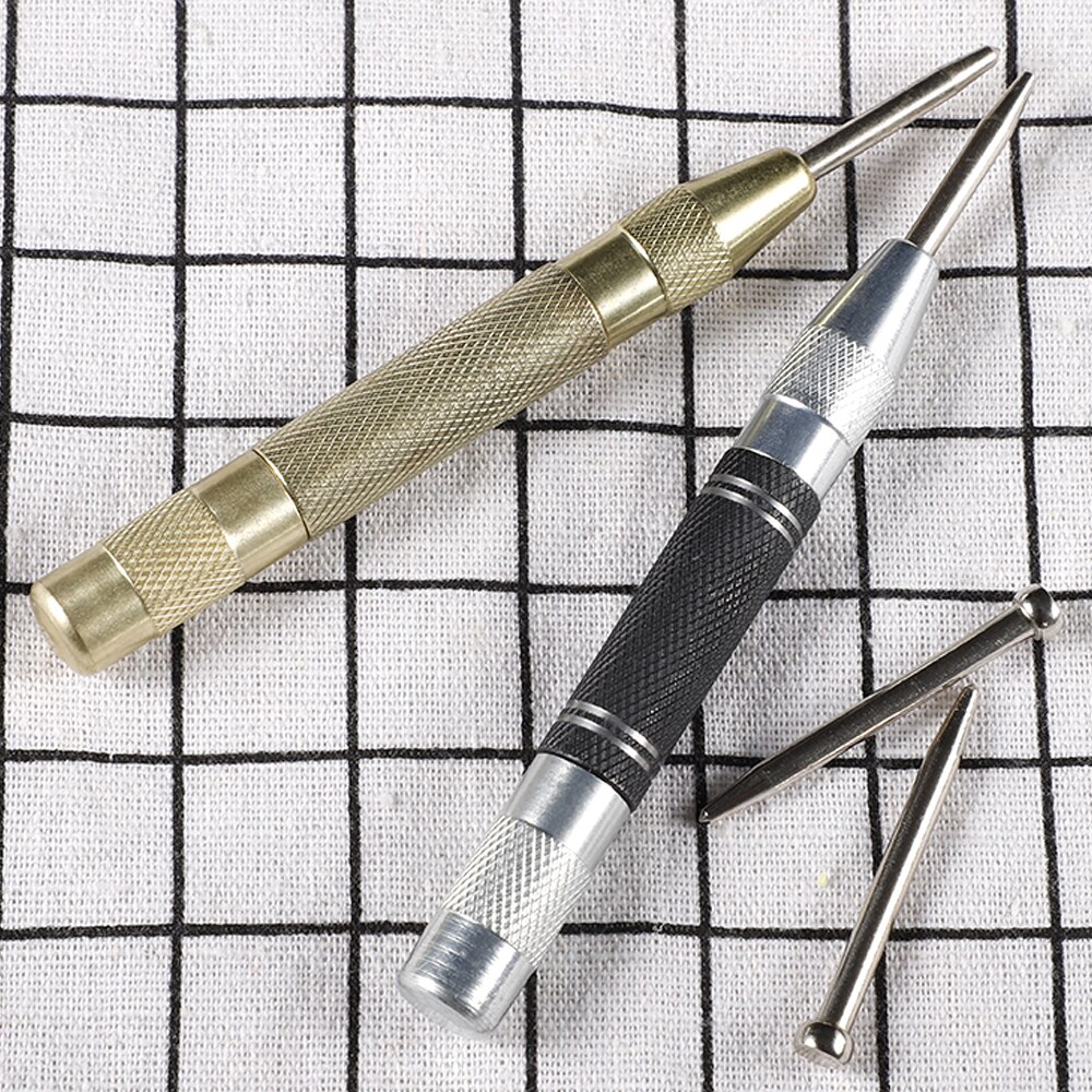 Automatic Center Punch Metal Drill Woodworking Tools Spring Loaded Marker Wood Press Dent Marker Carpenter Tool Hand Tools