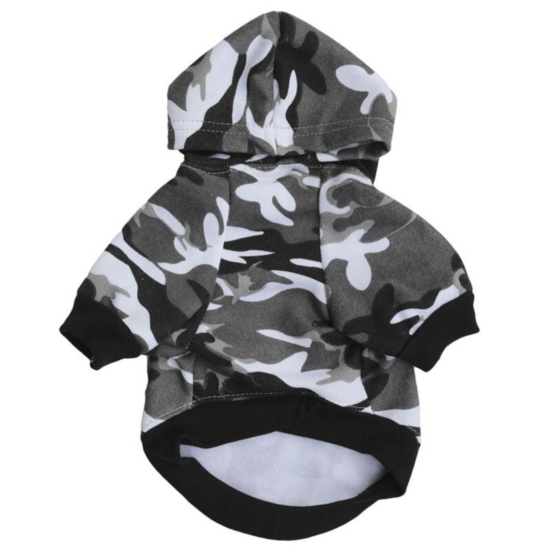 Chien de compagnie carlin bouledogue français vêtements sweat à capuche Camouflage tissu confortable adapté pour automne et hiver chiot manteau