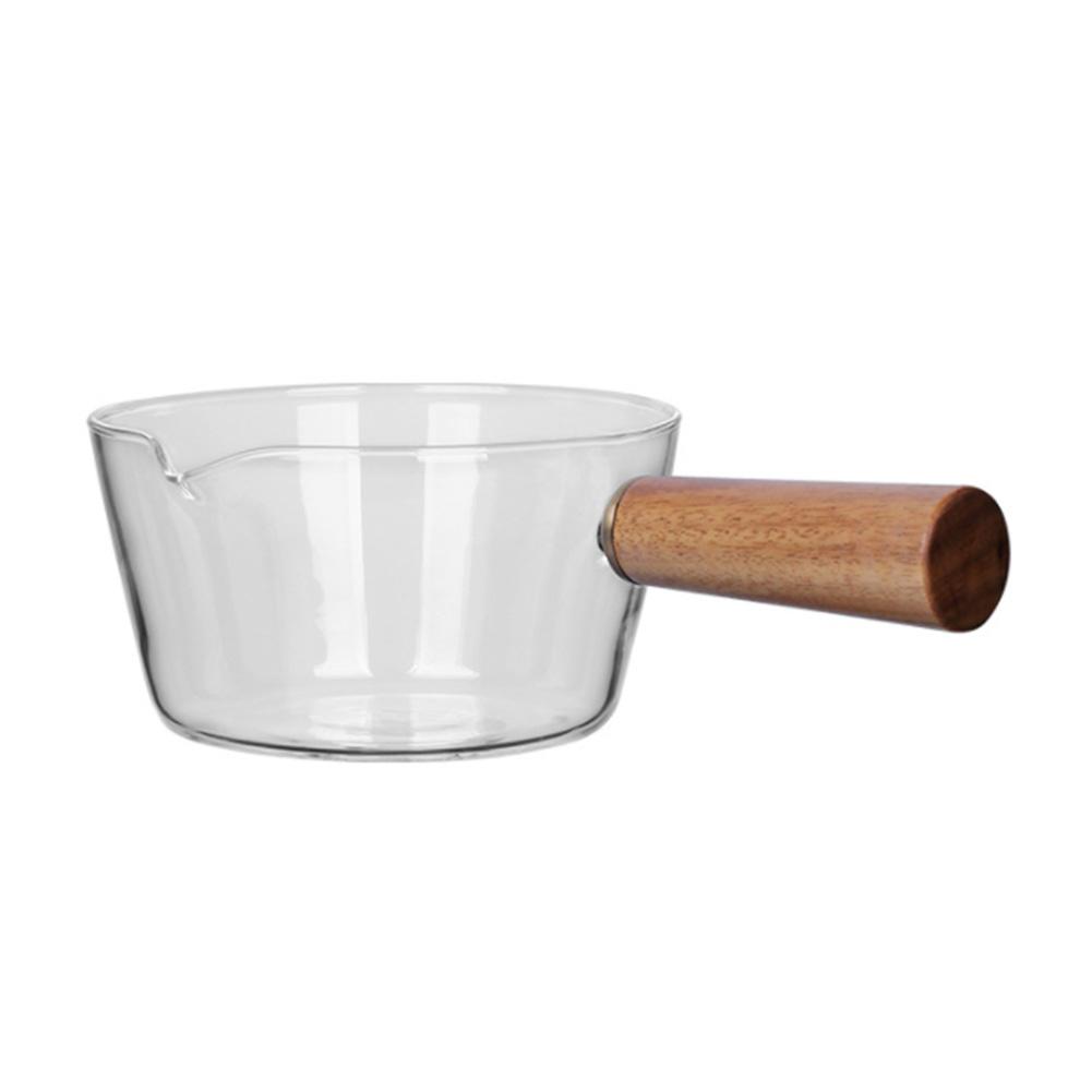 Multifunctionele Melk Pan Melk Noodle Pot Transparant Fruit Slakom Home Babyvoeding Speciale Open Fire Met Pot Handvat