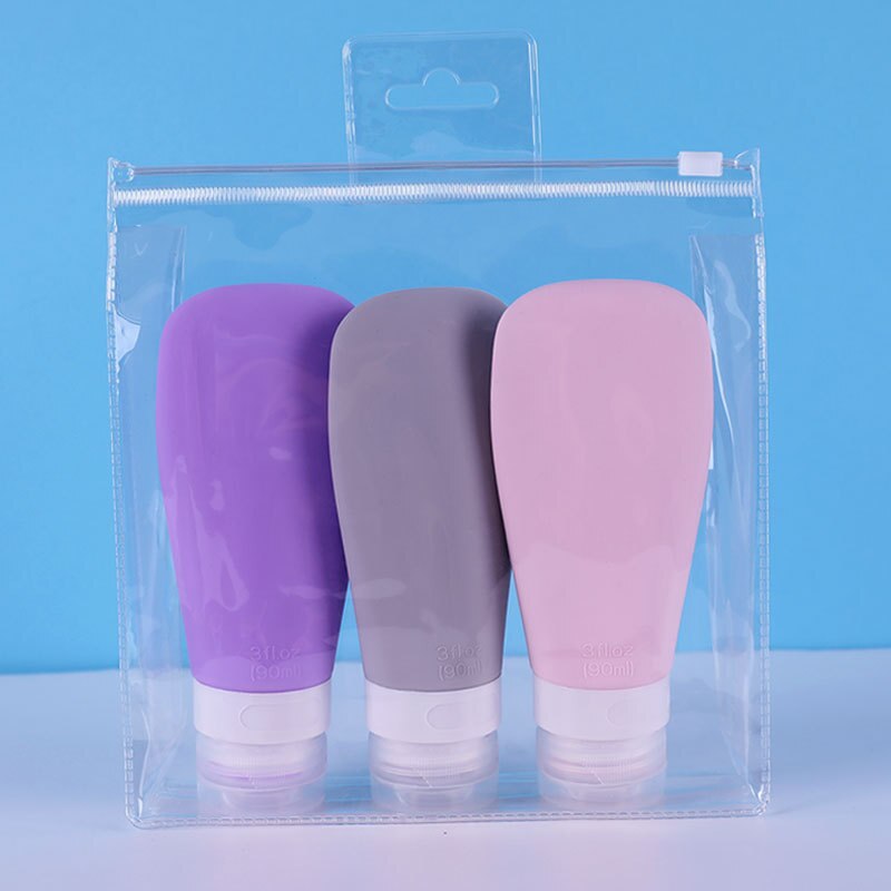 Juego de botellas de embalaje de Gel de sílice en forma de abanico, conjunto de Sub-embotellado de viaje, botella de silicona para cosméticos, 1 ud.