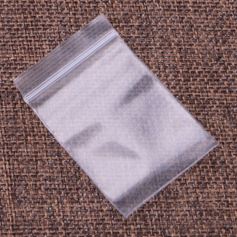 100 pcs Plastic Bags white Grip Self Press Seal Resealable Zip Lock Clear Cookie Cake Candy Bags