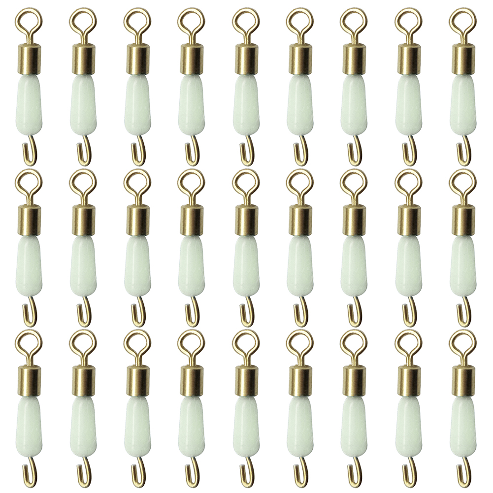 30 Stks/partij Ball Bearing Swivel Solid Ringen Vissen Connector Oceaan Boot Vissen Haken Quick Fast Link Connector: 30pcs Large white