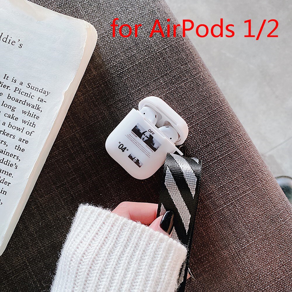 Para los Airpods Pro 2 1 caso de pintar la Mona Lisa de auriculares Airpods con Protector de llavero para AirpodsPro cubierta: 04 white