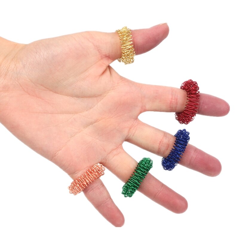 3pcs/5PCS Stress Relief Toy Massage Ring Acupuncture Ring Health Care Body Massager Relax Hand Massage Finger Lose Weight