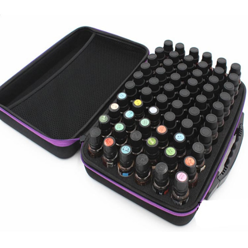60- gats etherische olie opbergzak 15ml reis opbergzakken voor etherische oliën of nagellak cosmetische opbergzak