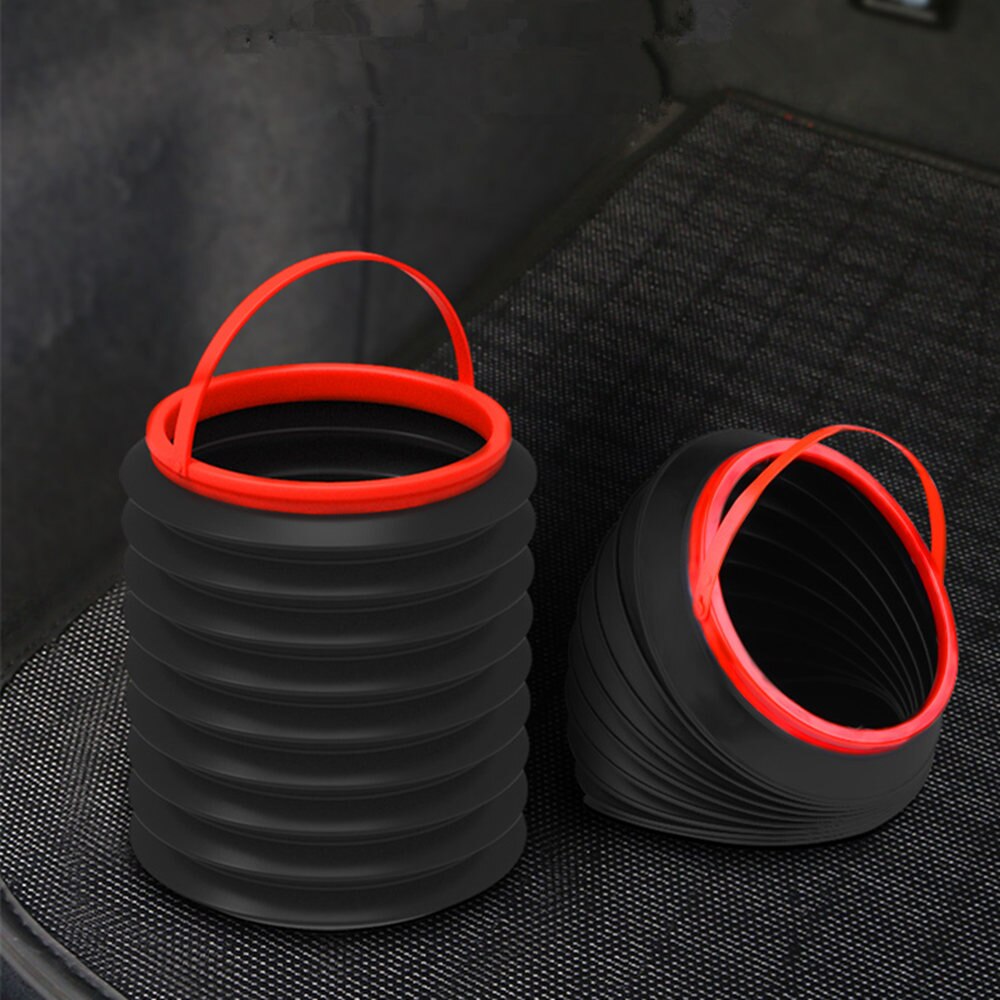 Car Folding barrel Trash Can for Ford Mustang Ranger Figo KA Territory FLEX Transit Super Duty Atlas F-150 F250 F350 F450