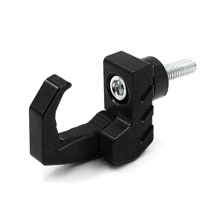 Motorhelm Houder Cnc Aluminium Bagagetas Haak Houder Hanger Haken Motor Scooter Helm Tassen Gadget Handschoen Haken: Black