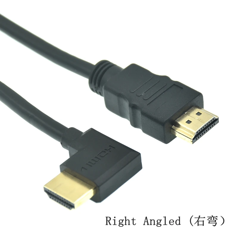 HD A Male Naar HDMI-compatibel A Male Down Up Links Rechts Hoek 90 Graden Mannelijke HD Verlengkabel HD 1.4v Hoek Kabel 50CM 1.5M: Blauw / 3m