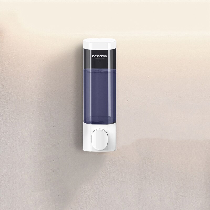 Wall-mounted Liquid Soap Dispensers Touch Bathroom Shampoo Dispenser For Shower Body Wash Kitchen Hand Sanatizer Container: white 1 grid
