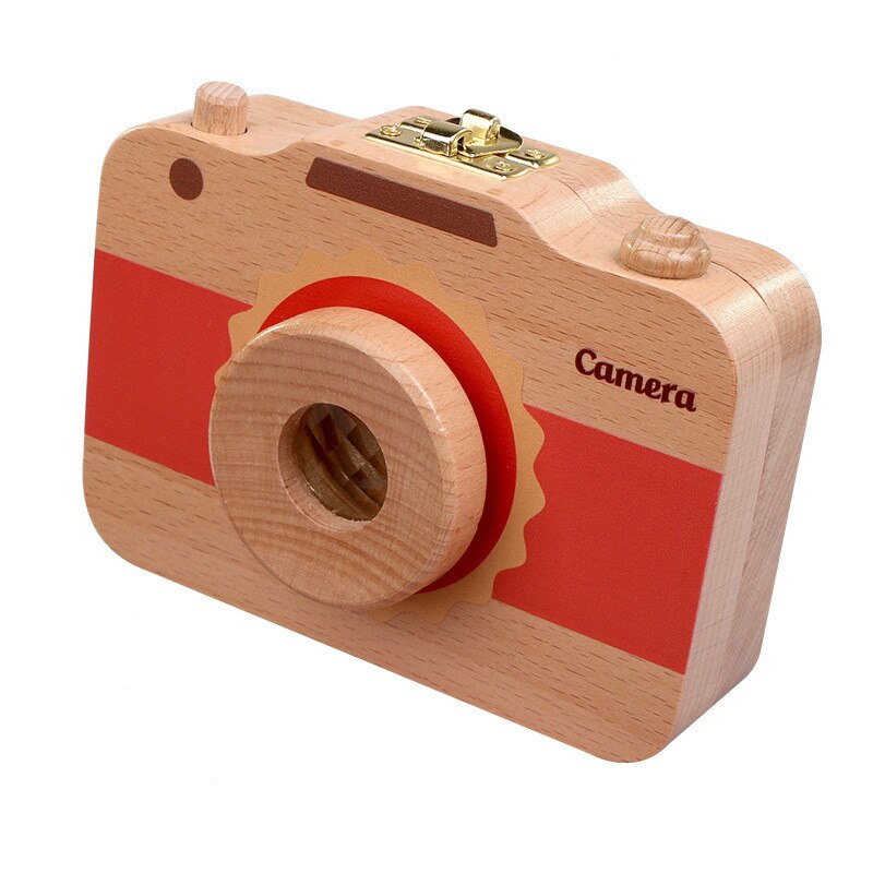 Wooden Children's Camera Toy Baby Teeth Box Baby Teeth Storage Box Fetal Hair Preservation Memorial Box Ornaments Precious: 001