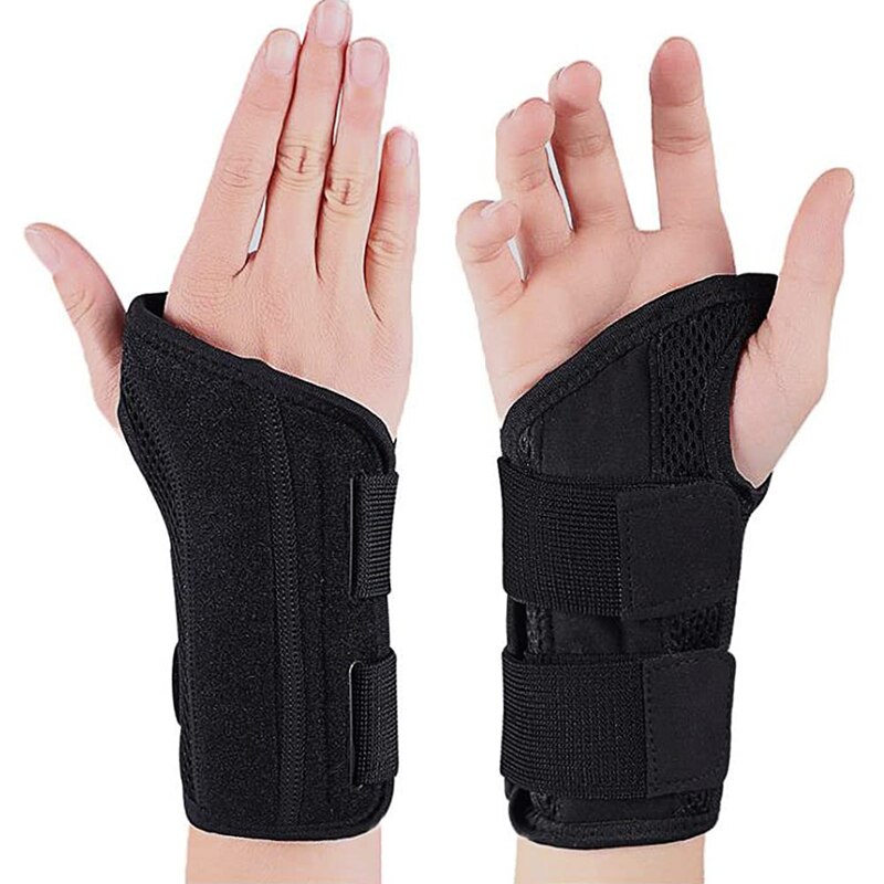 Handgelenk Unterstützung Gym Crossfit Bodybuilding Armband Hand Handgelenk Brace Schutz für Gewicht Heben Karpaltunnel Sehnenentzündung Schmerzen: Black 1 Pair / S/M