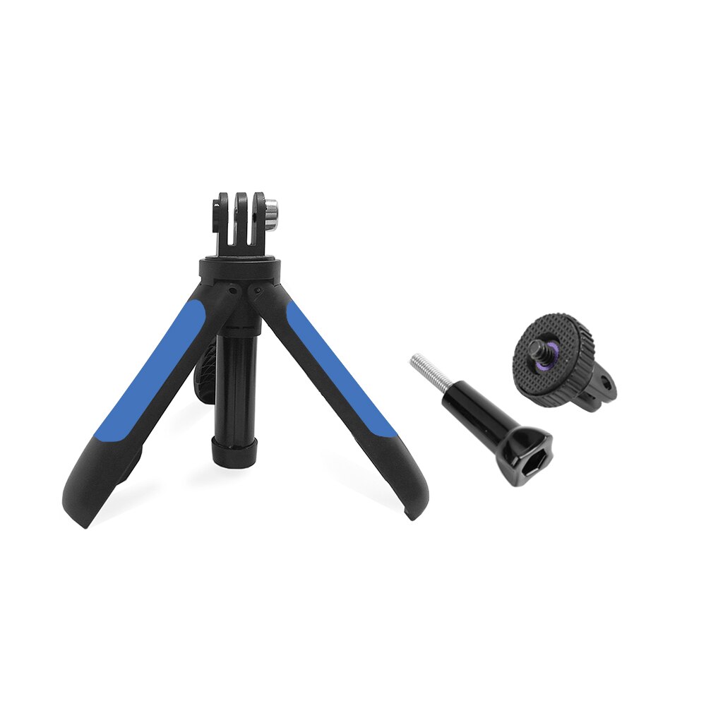 TUYU-Mini trípode de montaje para palo de Selfie, monopié de mano extensible para Gopro Hero 6 5, SJCAM, Xiaomi YI 4k, H9R, Sony, DJI, cámara deportiva: blue tripod