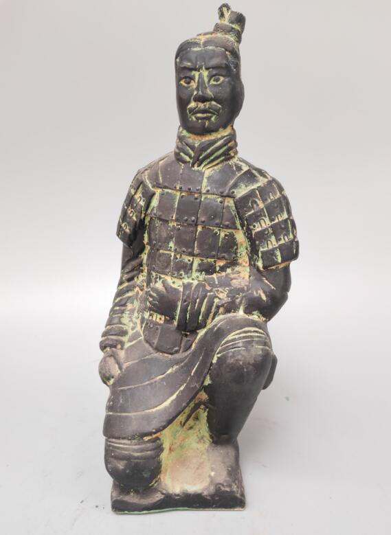 Chinese archaize Terra Cotta Krijgers soldier Brons ambachten standbeeld
