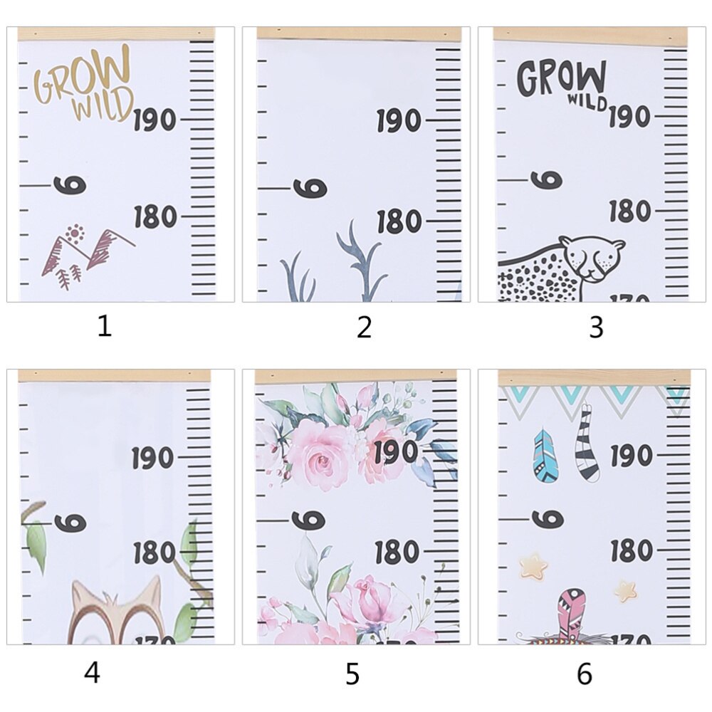 1pc Kids Growth Chart Wall Decal Wall Hanging Pendant Height Measurement Ruler for Children Kids Teens