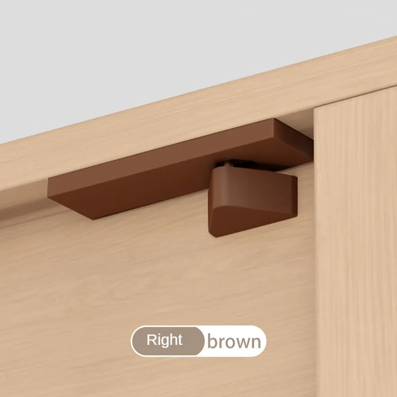 Ferme-porte automatique avec amortisseur de planche, ouverture droite, style minimaliste, fonction anti-pincement, ouverture de magasin: Black