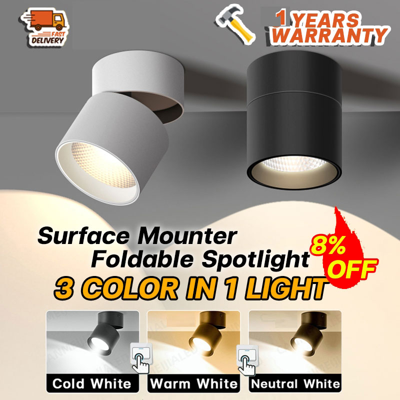 Spot led downlight sammenleggbar taklampe spotlight led-lampe 7w 10w 15w downlight for kjøkken interiør utenpåliggende