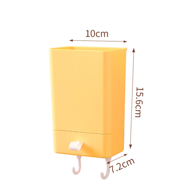 Wall Mount Bedside Organizer Storage Box Adhesive Bedside Shelf Accessories for Bedroom Bathroom Office