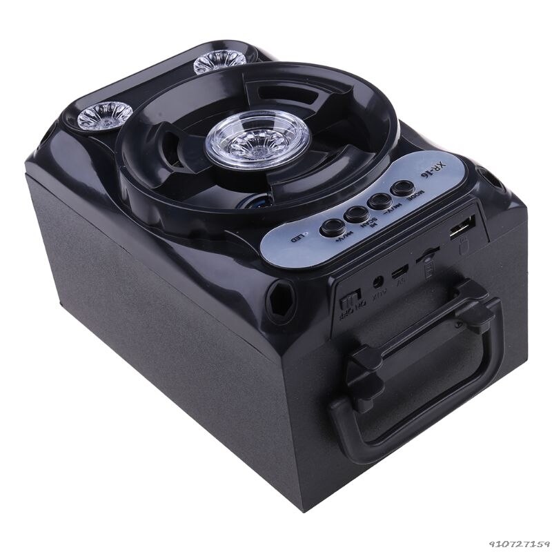 Large Size Bluetooth-compatible Speaker Wireless Sound System Bass Stereo with LED Light Support TF Card FM Radio Outdoor Sport