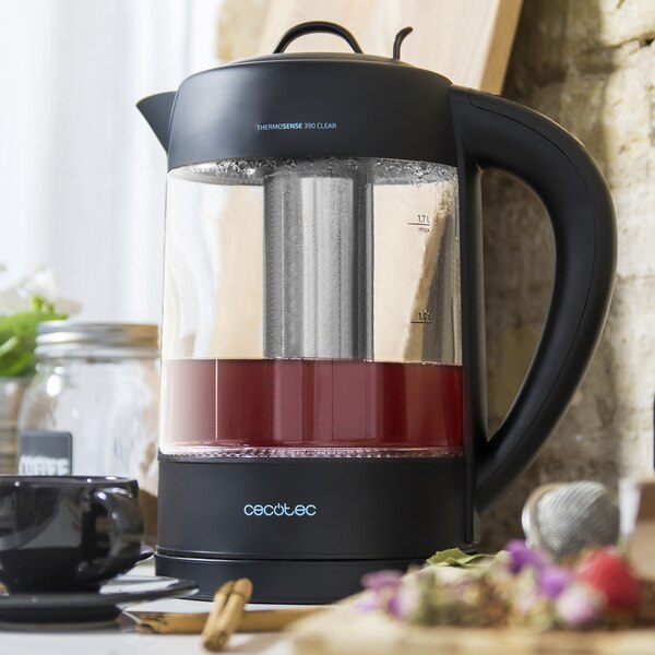 Hervidor de agua y tetera eléctrica Cecotec ThermoSense 390 Clear 2200W 1,7 L